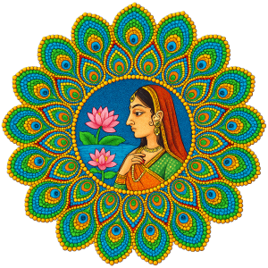 Beautiful Woman - Dot Mandala Painting
