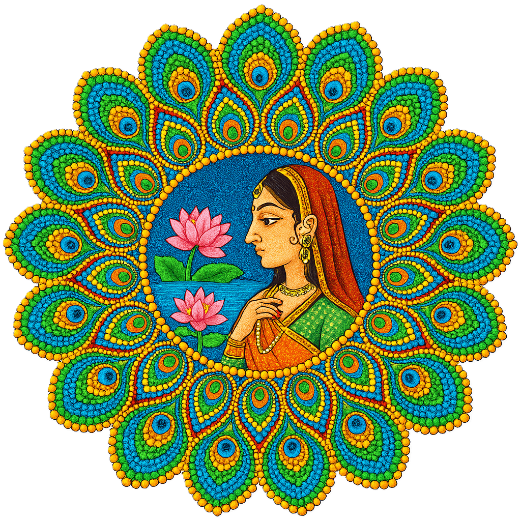 Beautiful Woman - Dot Mandala Painting