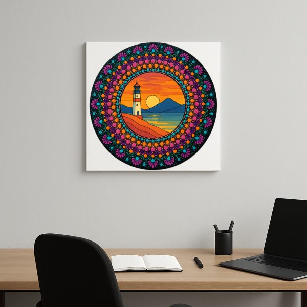 Lighthouse - Dot Mandala Painting - Image 3