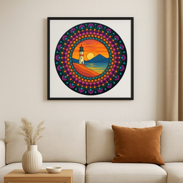 Lighthouse - Dot Mandala Painting - Image 2