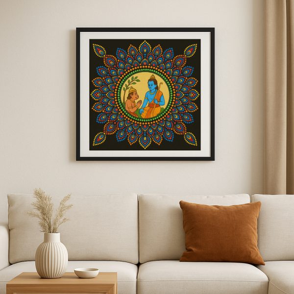 Krishna & Hanuman - Dot Mandala painting - Image 2